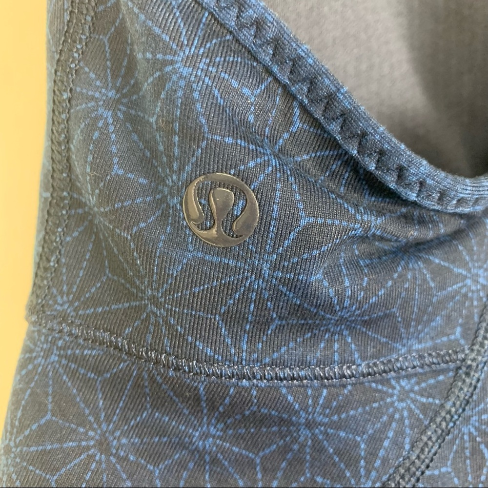 Lululemon Power Up Tank II in Sashiko Star Inkwell Rugged Blue Size 4 - Picture 5 of 10